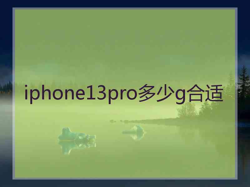 iphone13pro多少g合适