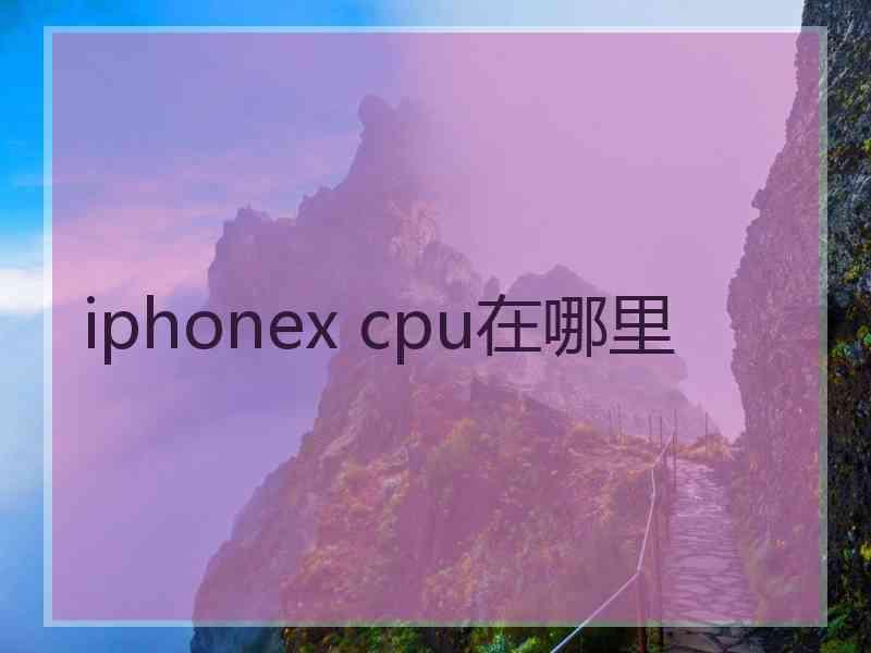 iphonex cpu在哪里