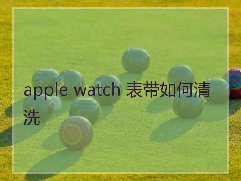 apple watch 表带如何清洗