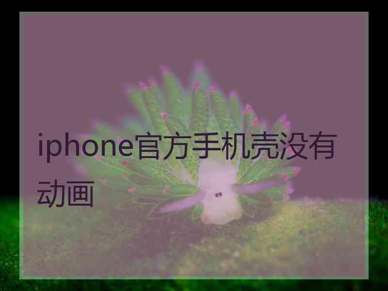 iphone官方手机壳没有动画