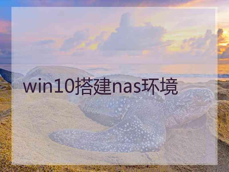 win10搭建nas环境