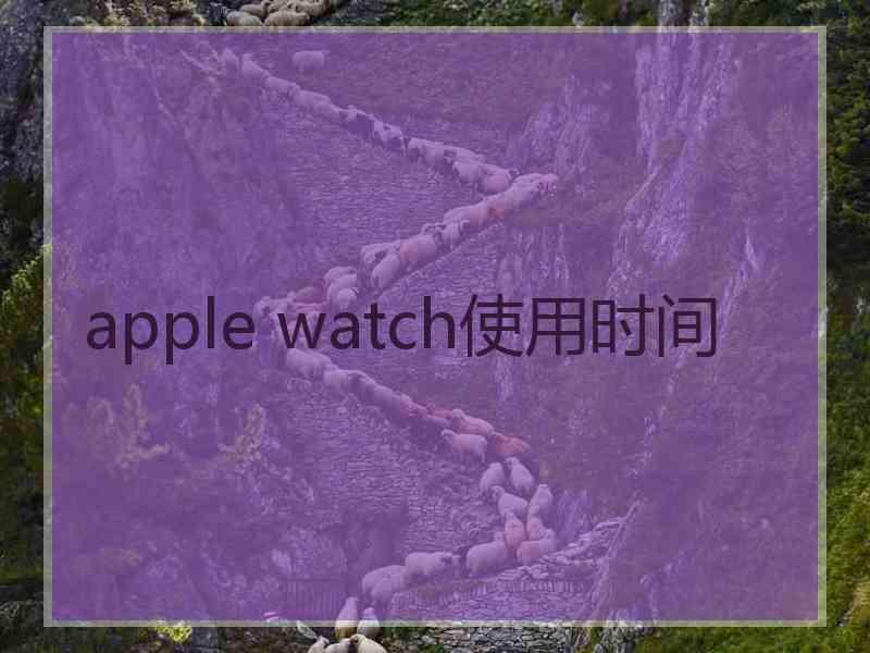 apple watch使用时间