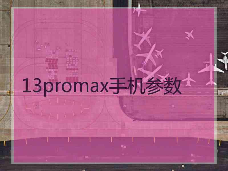 13promax手机参数