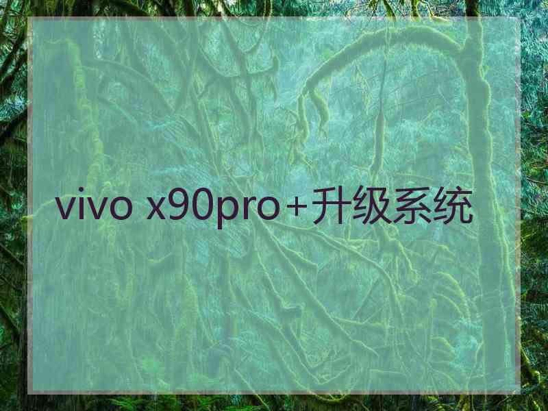 vivo x90pro+升级系统