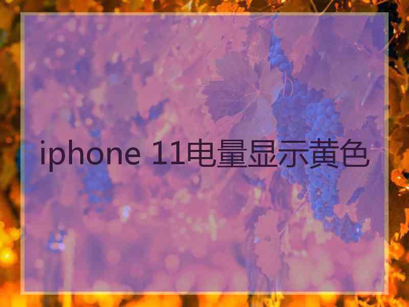 iphone 11电量显示黄色