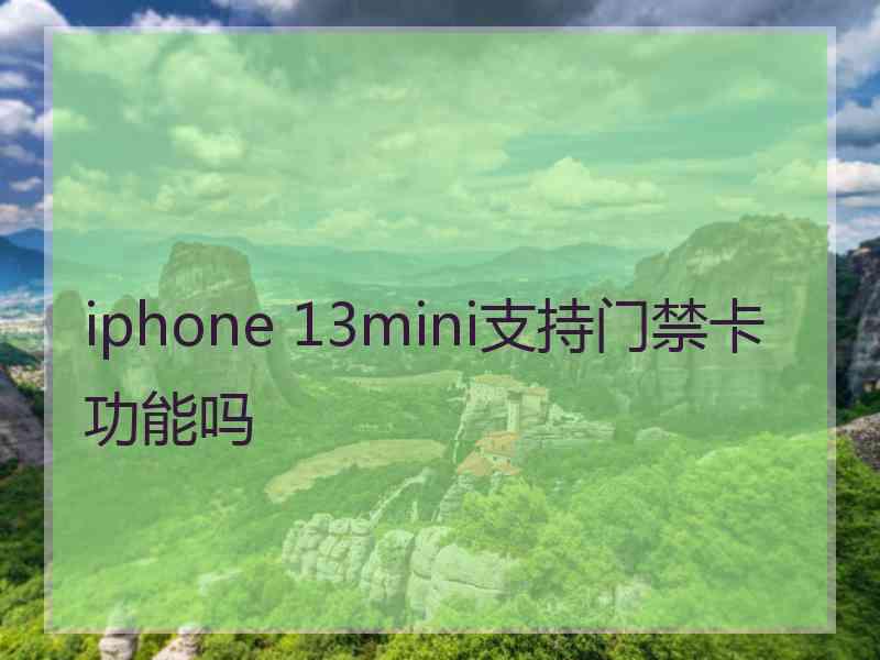 iphone 13mini支持门禁卡功能吗