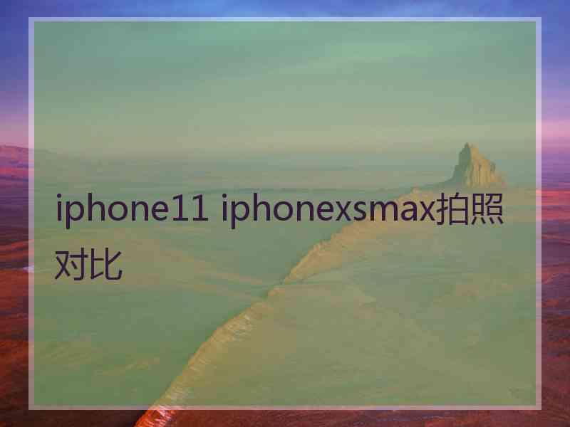 iphone11 iphonexsmax拍照对比