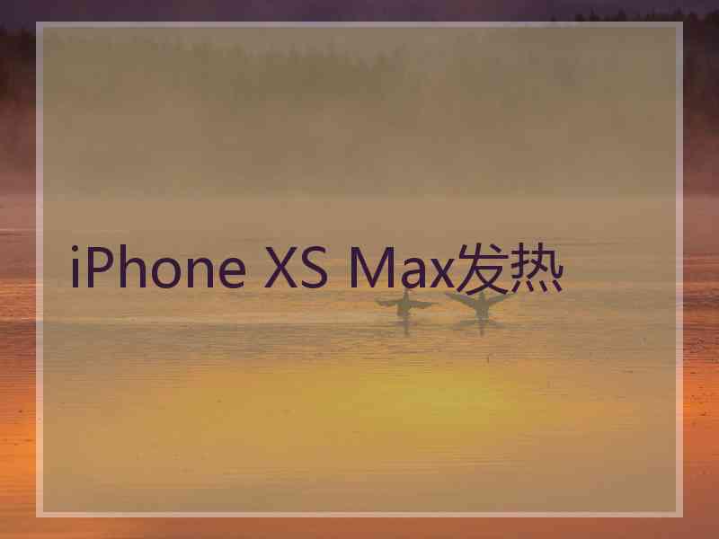 iPhone XS Max发热