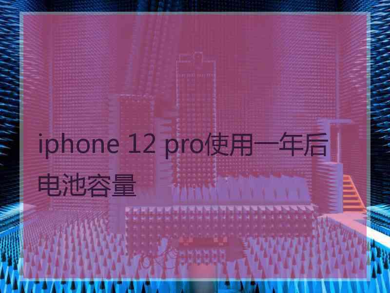 iphone 12 pro使用一年后电池容量