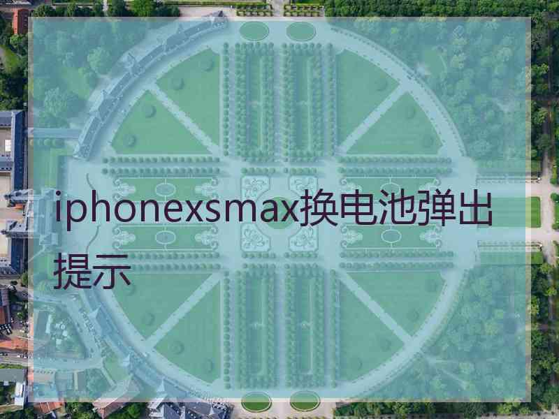 iphonexsmax换电池弹出提示