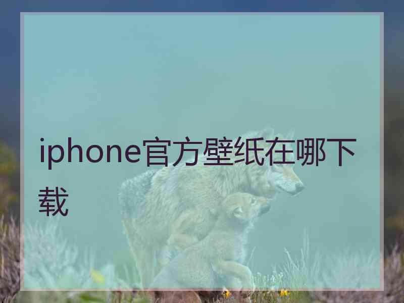 iphone官方壁纸在哪下载