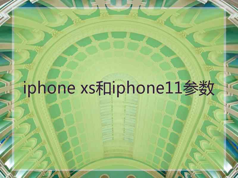 iphone xs和iphone11参数