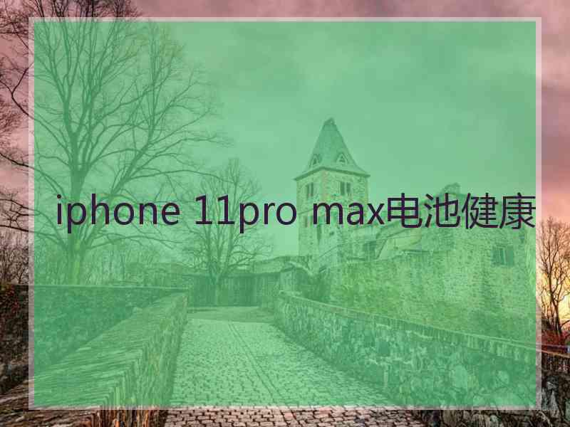 iphone 11pro max电池健康