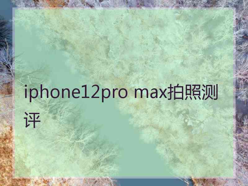 iphone12pro max拍照测评