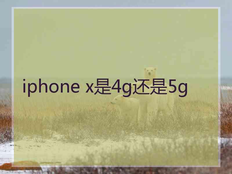 iphone x是4g还是5g