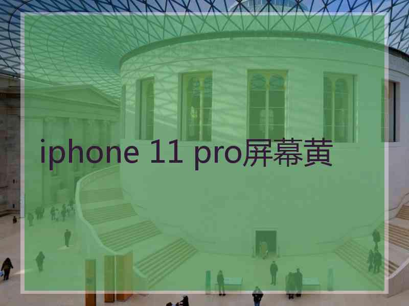 iphone 11 pro屏幕黄