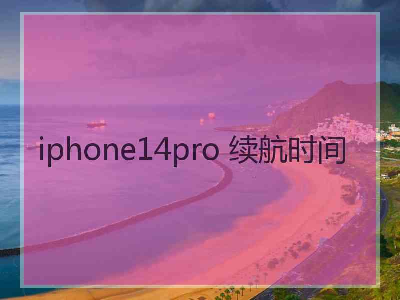 iphone14pro 续航时间