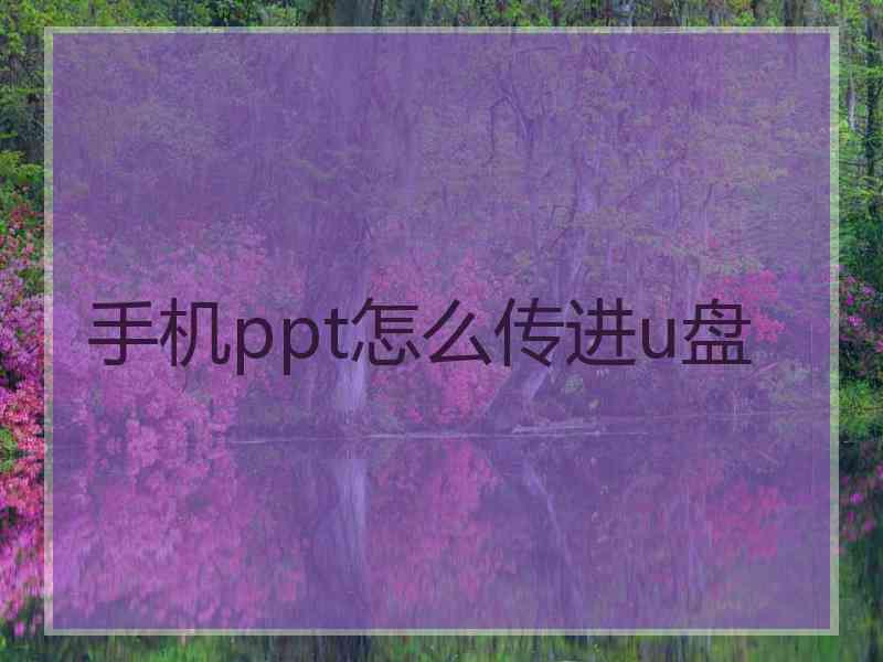 手机ppt怎么传进u盘