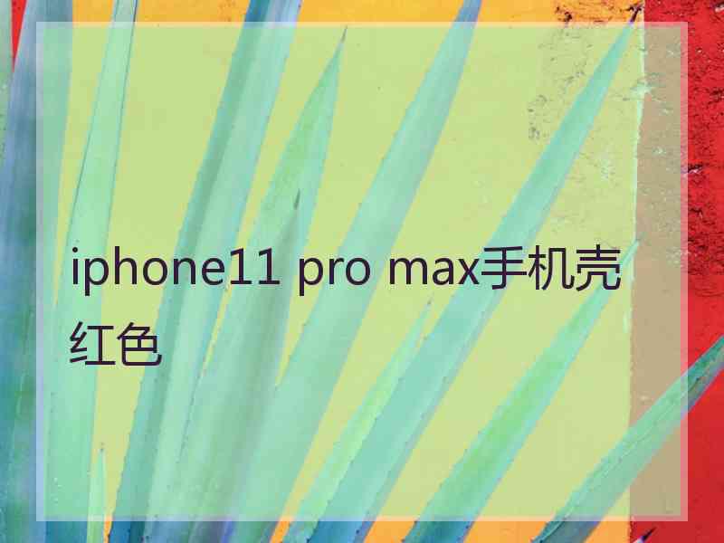 iphone11 pro max手机壳红色