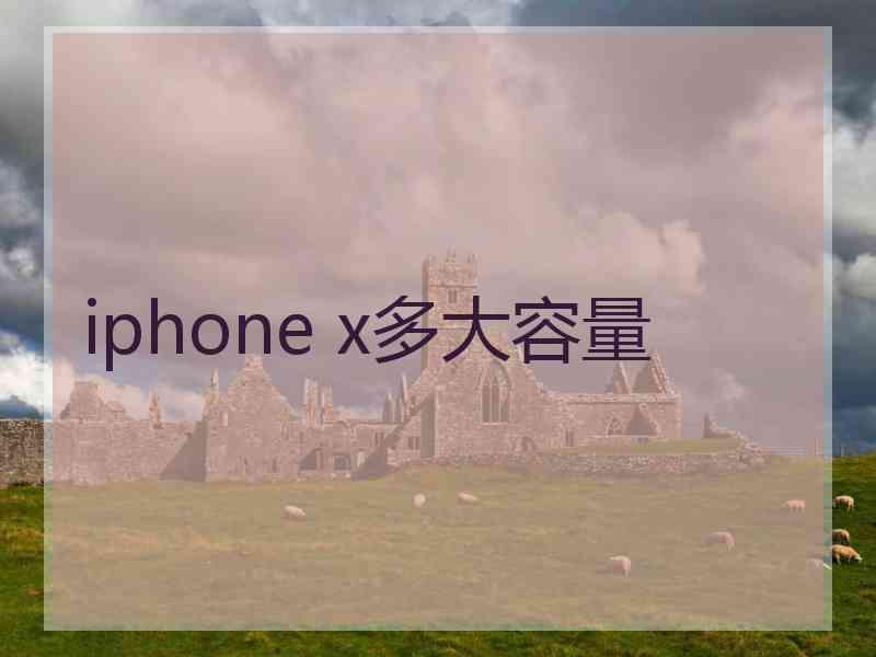 iphone x多大容量