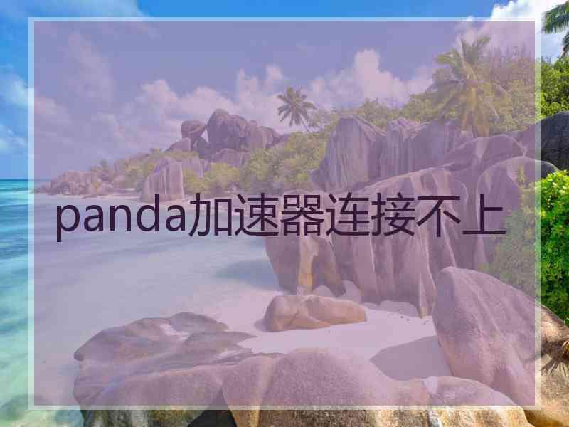 panda加速器连接不上