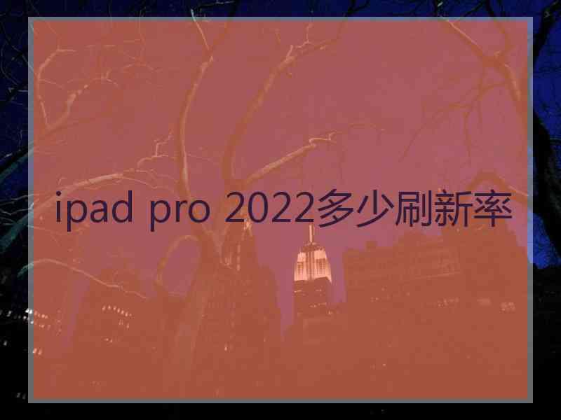 ipad pro 2022多少刷新率