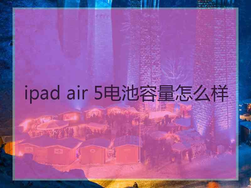 ipad air 5电池容量怎么样