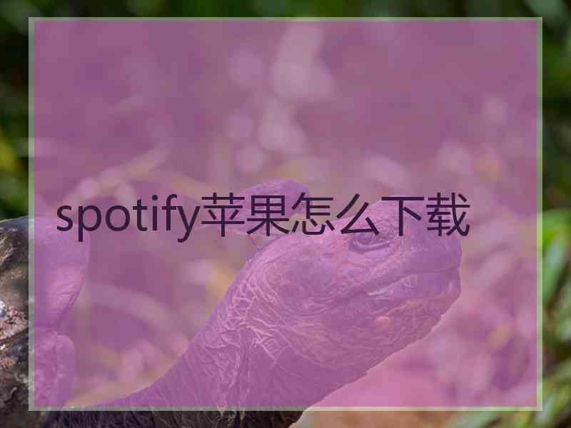 spotify苹果怎么下载