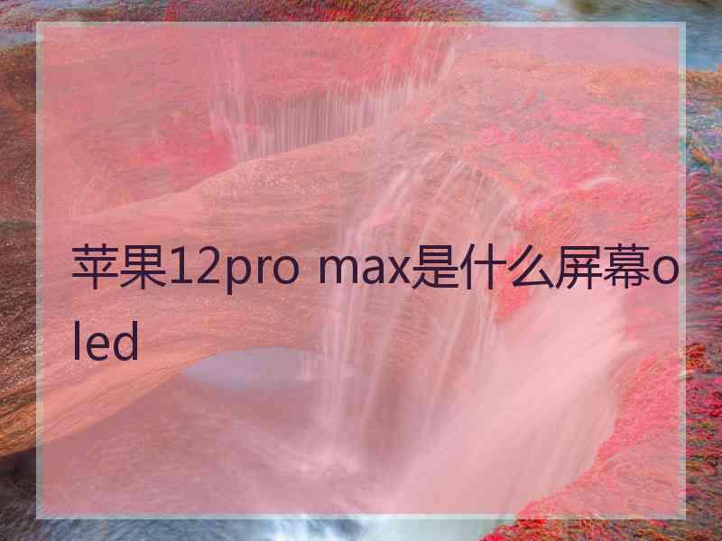 苹果12pro max是什么屏幕oled