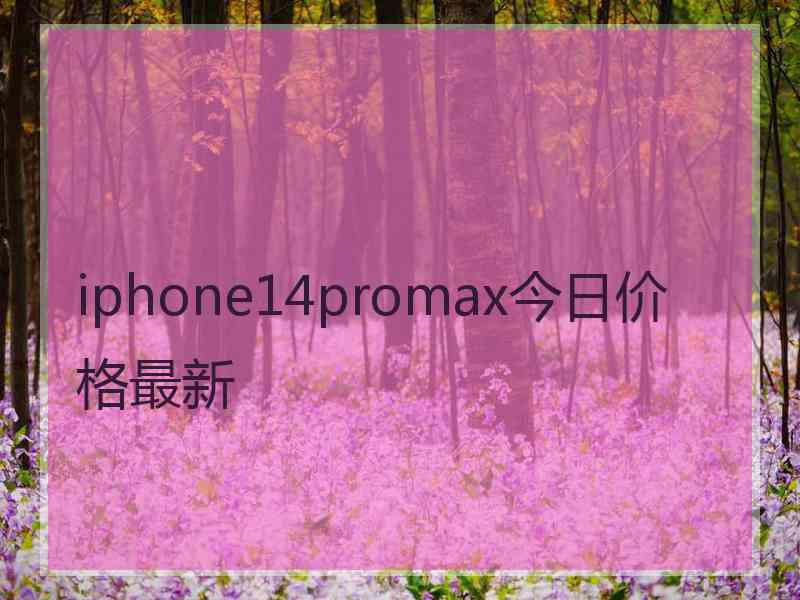 iphone14promax今日价格最新