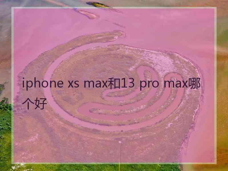 iphone xs max和13 pro max哪个好