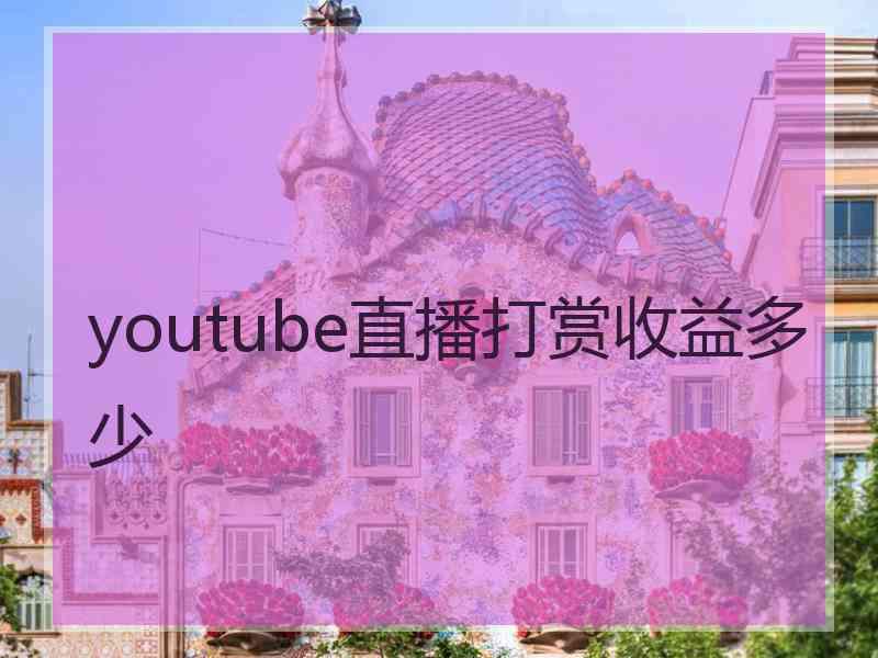 youtube直播打赏收益多少