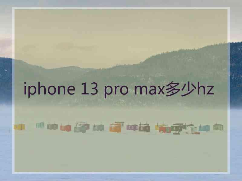 iphone 13 pro max多少hz