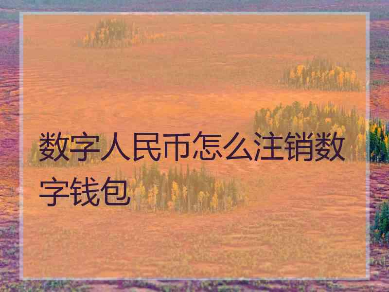 数字人民币怎么注销数字钱包