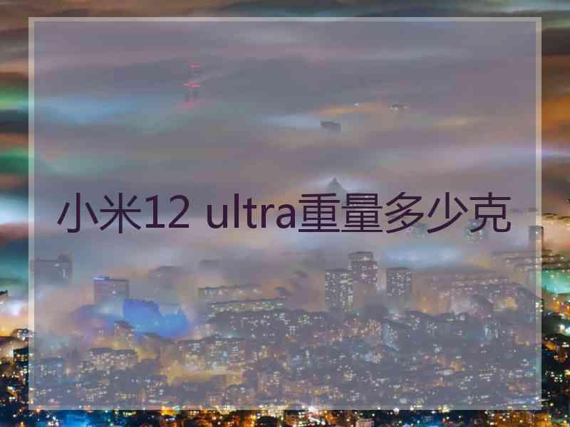 小米12 ultra重量多少克