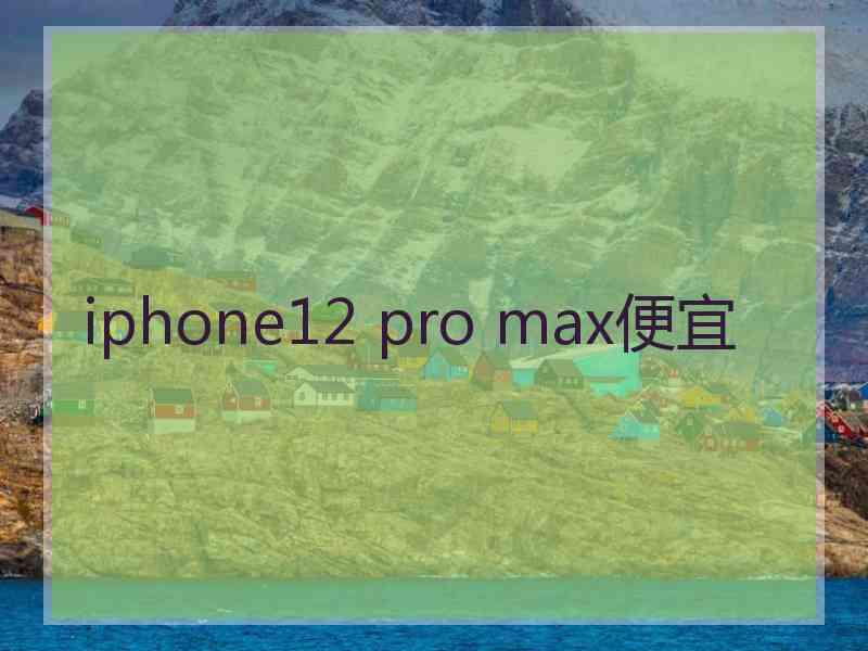 iphone12 pro max便宜