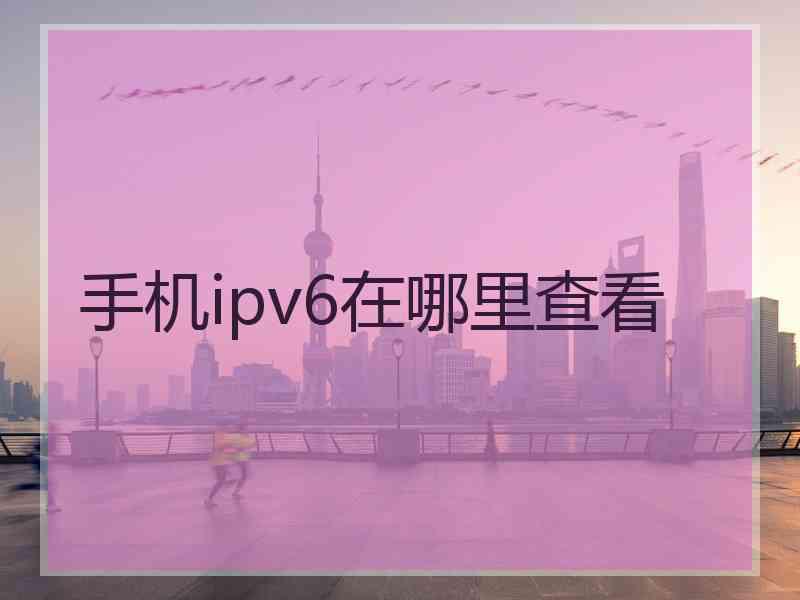 手机ipv6在哪里查看