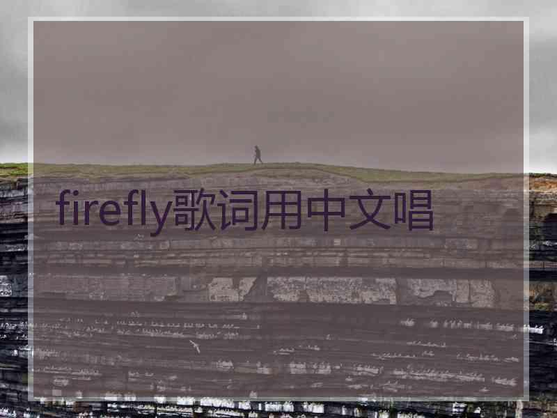 firefly歌词用中文唱