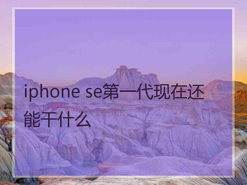 iphone se第一代现在还能干什么