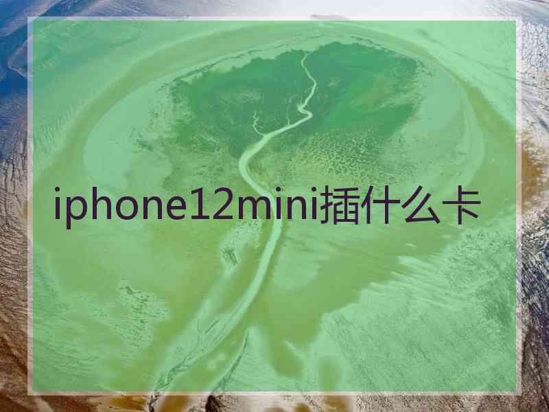 iphone12mini插什么卡