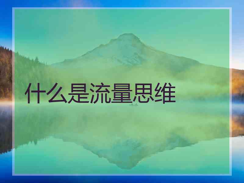 什么是流量思维