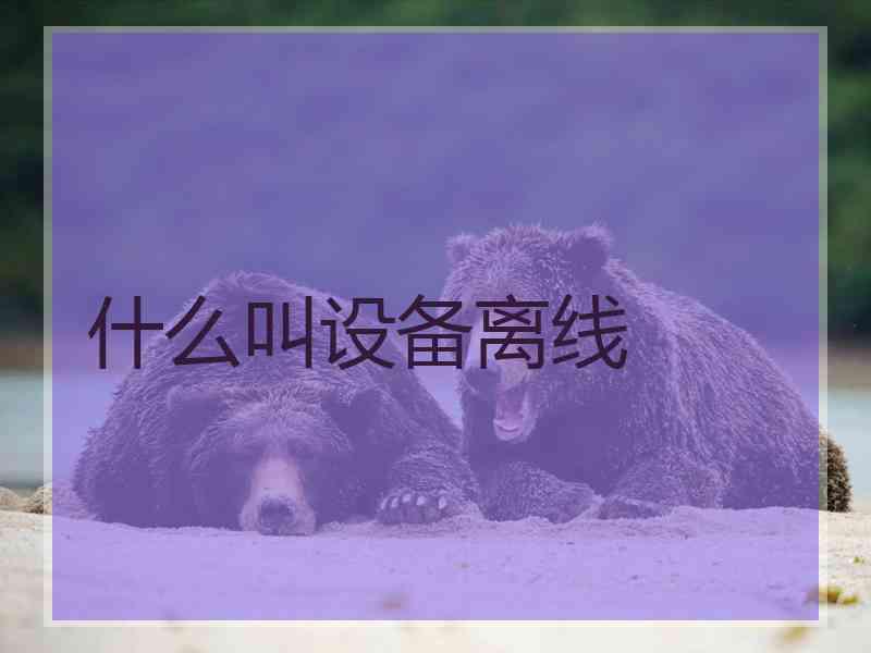 什么叫设备离线