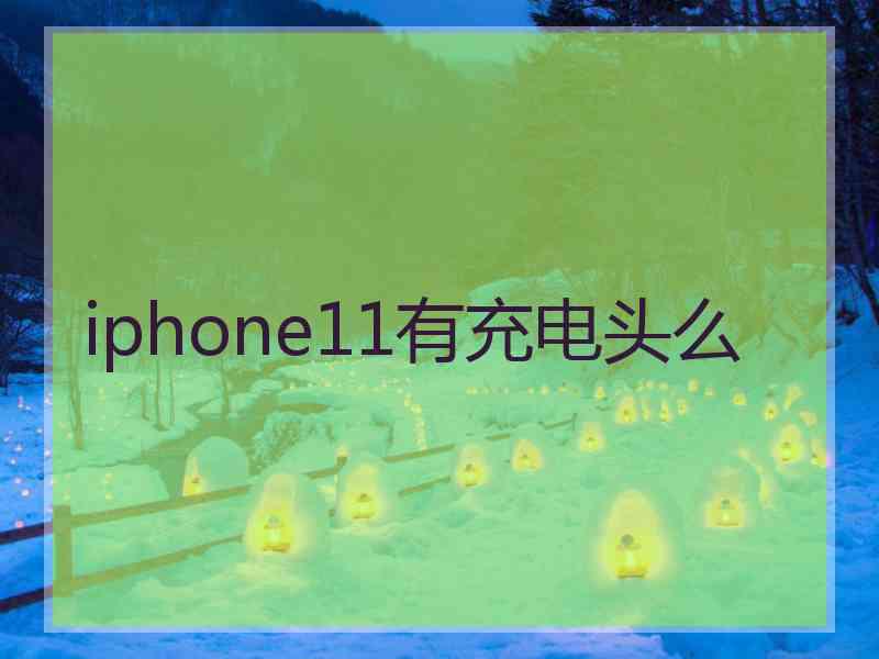 iphone11有充电头么