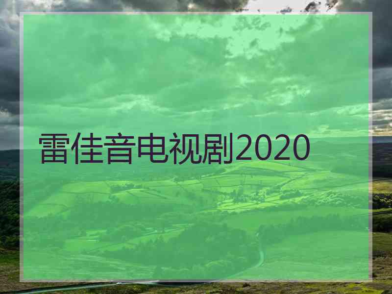 雷佳音电视剧2020