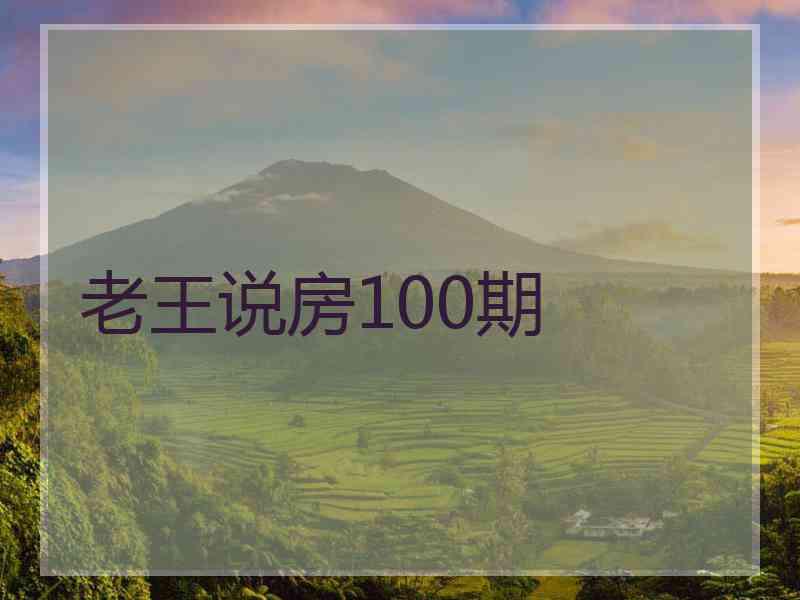 老王说房100期