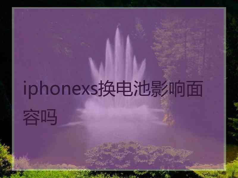 iphonexs换电池影响面容吗