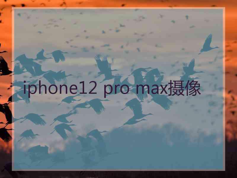 iphone12 pro max摄像