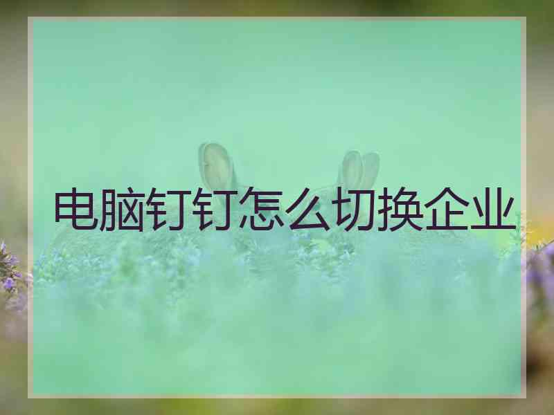 电脑钉钉怎么切换企业