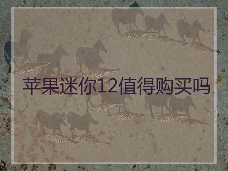 苹果迷你12值得购买吗