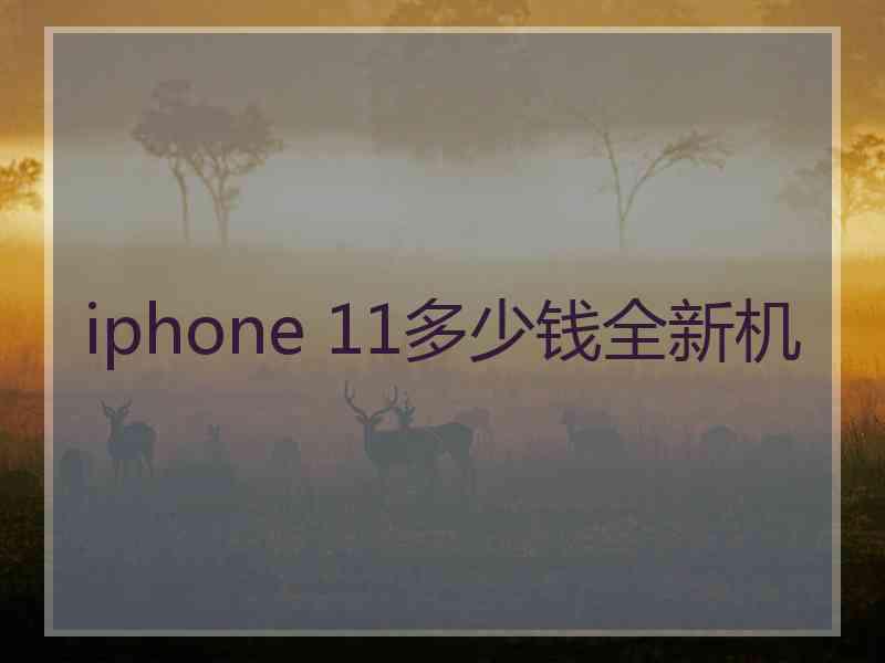 iphone 11多少钱全新机